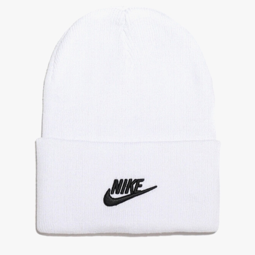 Nike Beanie Utility Futura Unisex Headwear Warm Hat Cap- White